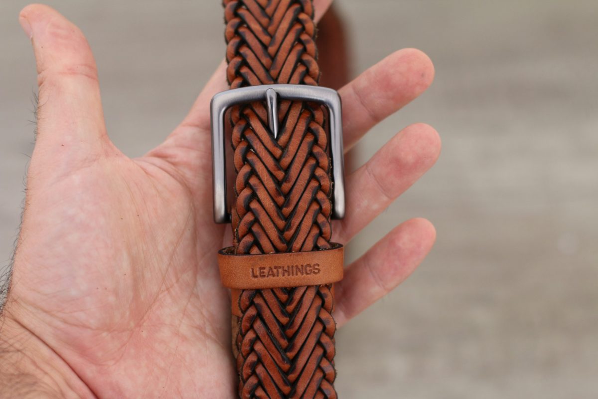 Volta Atelier Beige Hand-Braided Leather Strap