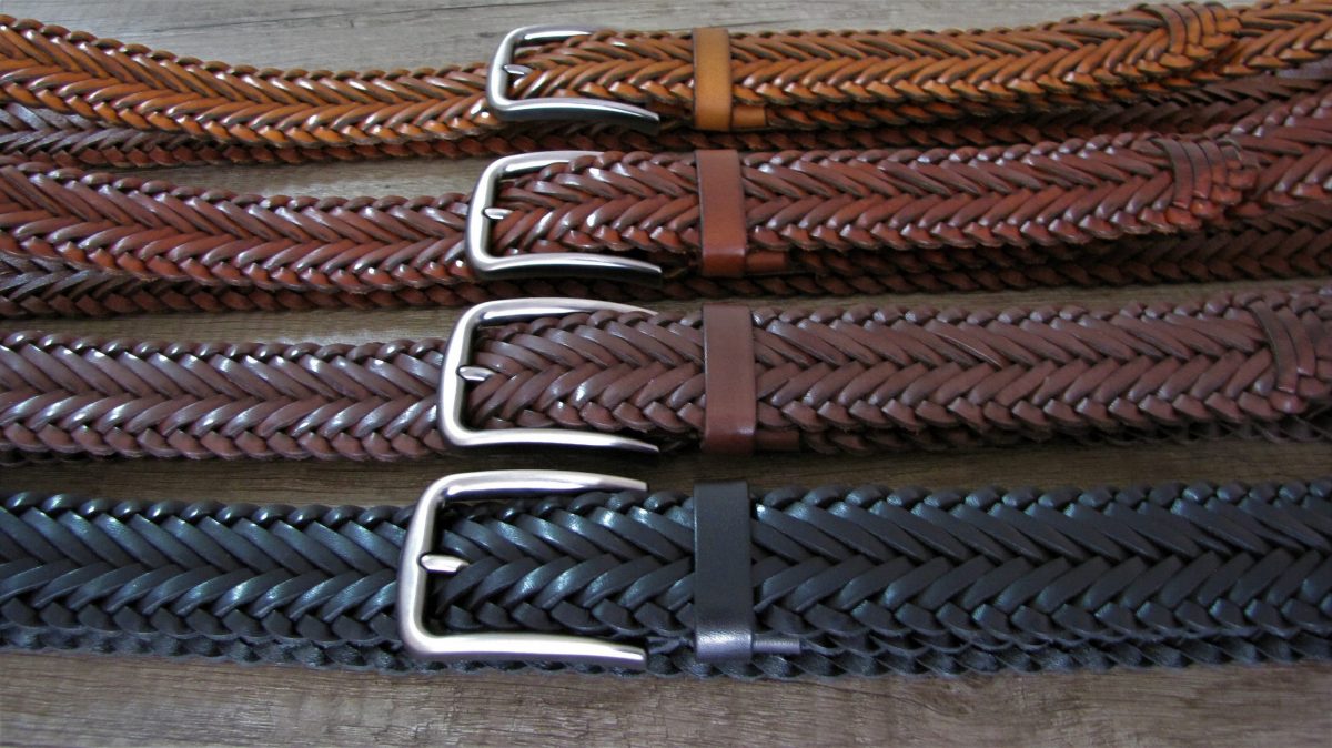 Braid Leather Belt Personalized Belt for Men's Leather 